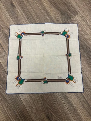 Bufanda de algodón vintage Gucci pañuelo pequeño cuadrado Foto 1 de 3