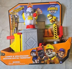 Rubble & Crew Launch 'n' Spin Spaceship Playset Push Button Spin NIB - Picture 1 of 6