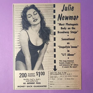 Julie Newmar pin-up print ad for 200 photos vintage 1958 Stupefyin' Jones - Picture 1 of 2