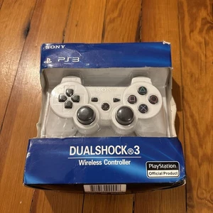 Official Sony PlayStation PS3 DUALSHOCK 3 Controller White OEM New & Sealed Box! - Picture 1 of 8
