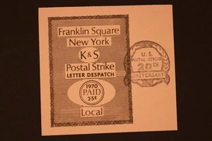 FRANKLIN SQUARE NEW YORK POSTAL STRIKE LOCAL STAMP MNH - Picture 1 of 2
