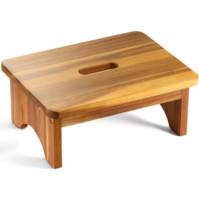 6.5 Wooden One Step Stool, Heavy Duty Non-slip Platform, 550 Lbs Cap Adult - Image 1 of 4