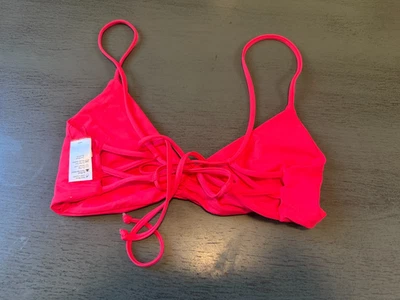 NEW  pink  L SPACE swimsuit bikini top size D cup - Image 1 of 2
