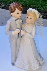 1985 Vintage Geo Z Lefton Wedding/Anniversary Cake Topper - Picture 1 of 8