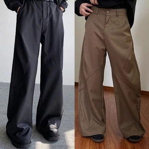 Draped Split Pleated Trousers Perfectly Tailored for Male Fashion Needs - Picture 1 of 18