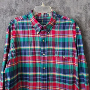 Ralph Lauren kariertes Flanellhemd Herren XXL blau rot grün Brusttasche - Bild 1 von 13