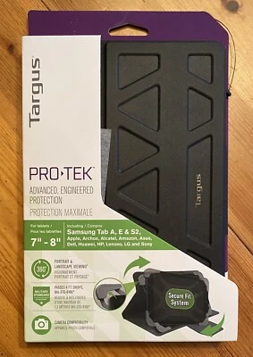 Targus Pro - Tek 7” -8” Universal Rotating Tablet Case - Black NEW - Image 1 of 2