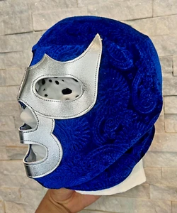 Blue Demon Fancy Mask Semi Pro Grade Lucha Libre Mexicana AAA,CMLL,AEW,WWE - Picture 1 of 3