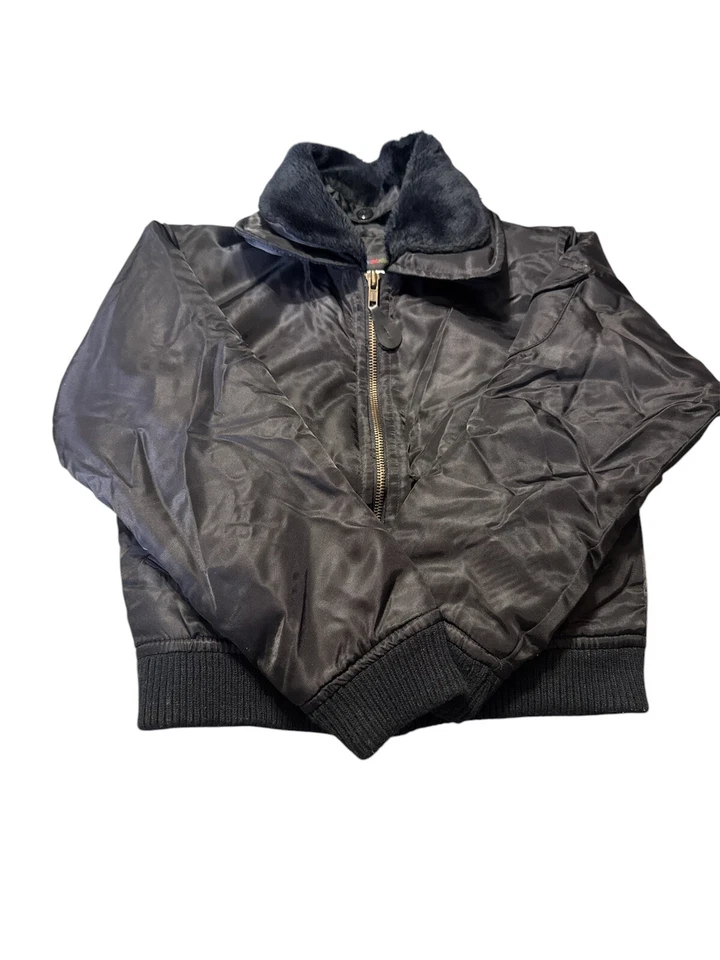 Chaqueta de moto Mary- Kate and Ashley niña negra talla 7/8 con piel Foto 1 de 3