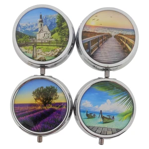 Pillendose Fernweh  Medikamentenbox Tablettendose Metall Pillenbox Medikamente  - Bild 1 von 6