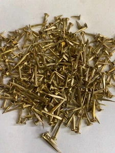 Mixed In The Pack Fine Cut Brass Tacks Nails Pins Solid 10mm - 25mm boat 200g - Picture 1 of 24