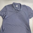 IZOD Golf Mens Blue Striped Polo Short Sleeve Shirt Size XXL