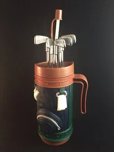 Vintage 1996 Golf Bag Golf Clubs Shaped Water Bottle by E&B Giftware - Picture 1 of 4