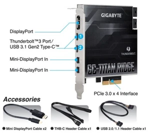 Gigabyte GC-TITAN RIDGE Thunderbolt 3 Adapter PCIe 3.0 x4 für Mac und Hackintosh - Bild 1 von 1