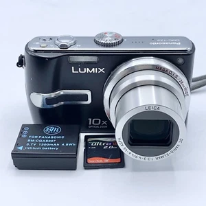 Panasonic Lumix DMC-TZ3 7.2MP Leica Lens Black Digital Camera Bundle Tested - Picture 1 of 17