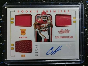 2020 Absolute Football Clyde Edwards Helaire - " SICK RPA " rare F.ball peice - GD+ - Bild 1 von 6