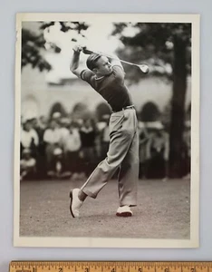 Vintage Type 1 Photo 1946 Frank Stranahan Golf Corkscrew Drive - Picture 1 of 2