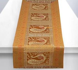 Brocade Silk Table Runner Centerpieces Home Decorative Indian Kitchen Dining - Picture 1 of 5