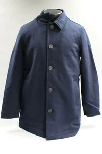Amazon Essentials Men's Wool Blend Heavyweight Car Coat, Navy, Medium, New - Picture 1 of 3