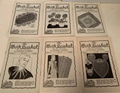 The Workbasket Magazine 6 Issues  1947, 1948 Vintage Home And needlecraft - Image 1 of 4