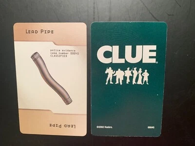 Clue 2002 Weapon Cards YOU PICK Game Replacement Cards Hasbro 2002 - Image 1 of 2