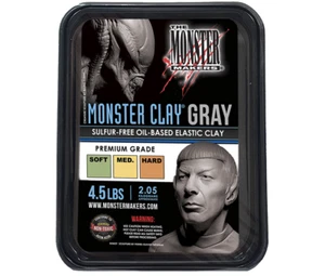 Monster Clay Premium Grade Modelliermasse (grau - weich - 4,5lb) NEUE GRÖSSE - Bild 1 von 1