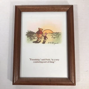 Disney Classic Winnie Pooh & Ferkel E. H. Shepard Druck Bilderrahmen Freundschaft - Bild 1 von 4