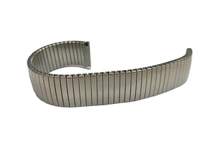 18 Mm Stainless Steel Watch Band Flexi Band Stretch Band Polished - Picture 1 of 4