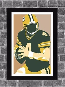 Green Bay Packers Brett Favre Portrait Sports Print Art 11x17 - Picture 1 of 1