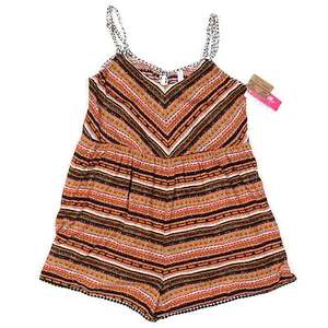 NWT Xhilartion Women's Boho Jumpsuit Terracotta Nomadic Soul Aztec Indian XS 558 - Picture 1 of 4