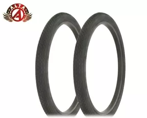 2 ALTA PERFORMANCE Bicycle 24" x 2.125" Black Durable TIRES CLASSIC Mini BRICK. - Picture 1 of 2