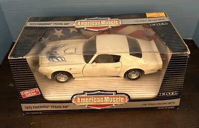 ERTL 1973 Pontiac Firebird Trans AM 1:18 Scale White Diecast American Muscle Car - Image 1 of 4