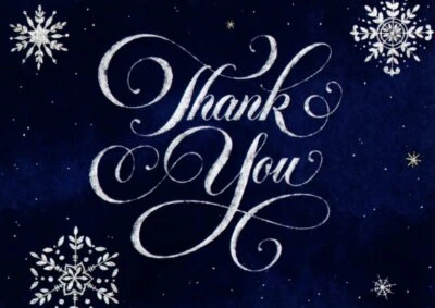 Juego de 8 tarjetas de Navidad clásicas blancas de copos de nieve notas de agradecimiento con sello Foto 1 de 2