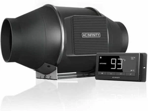 4” Inline Duct Fan with Temperature Humidity Controller -Ventilation Exhaust Fan - Picture 1 of 7