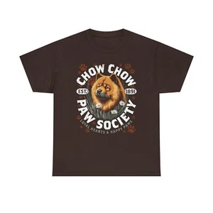 Chow Chow Paw Society T-Shirt, Dog Lover Tee, Cute Animal Shirt, Pet Owner Gift, - Picture 1 of 5