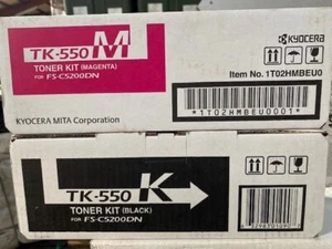 2 Piezas En Set Original Kyocera Tóner SET TK-550 Negro Magenta FS-C5200DN - Imagen 1 de 1
