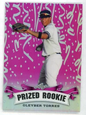 Gleyber Torres 2017 Leaf Prized Rookie Pink Serial #d 3/4 New York Yankees Foto 1 de 2