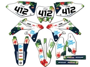 2008-2017 RMZ 450 TROPIC White Senge Graphics Kit Compatible with Suzuki - Picture 1 of 10