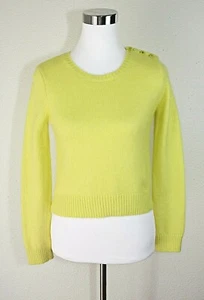 GAP KIDS Girls' Knit Pullover Top LS Neon Yellow Nylon Angora ~ XXL 14 -16  #02 - Picture 1 of 7