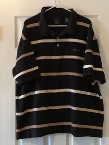 VINTAGE KARL KANI GESTREIFTES KNOPFHEMD HERREN GRÖSSE 3X BRUSTUMFANG 30" LÄNGE 31" - Bild 1 von 4