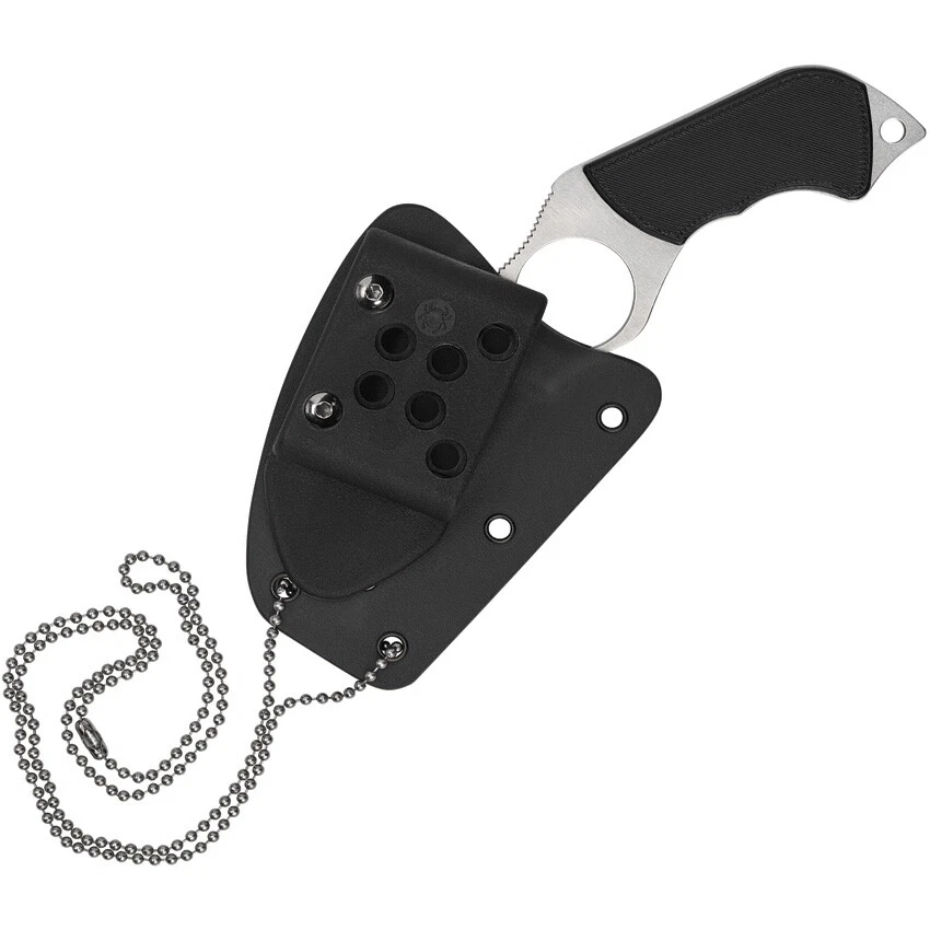 Spyderco Swick 6 Black G10 LC200N Serrated Fixed Blade Knife w/ Sheath FB14S6 - Image 1 of 1