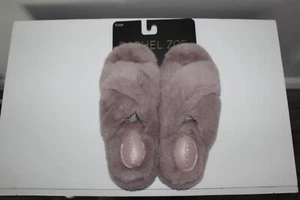 NWT Rachel Zoe Faux Fur Crisscross Cozy Slipper Purple C1048 - Picture 1 of 7