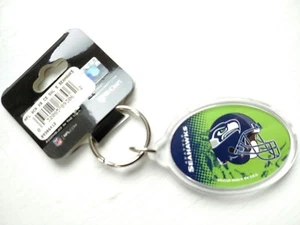 Seattle Seahawks Wincraft NFL Acrylic Helmet Oval Key Ring  - Picture 1 of 2