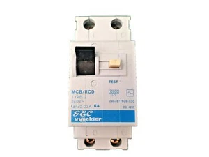 GEC Vynckier 6A Amp RCBO Circuit Breaker 098/677609-030 Series M M9 - Picture 1 of 2