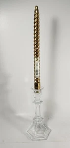VELAS DE CENA ESPIRAL DE NAVIDAD SELLADAS DE COLECCIÓN KAMEYAMA 12"" ORO METÁLICO NUEVO - Imagen 1 de 7