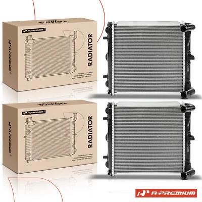 A-Premium 2x & Radiator without Oil Cooler for Porsche 911 02-05 Boxster 97-04 - Image 1 of 4