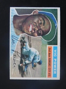 1956 Topps Baseball Card #67 Vic Power White Back (VG+) - Picture 1 of 2