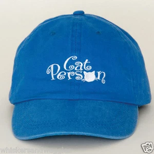 Dog Speak Mütze - Cat Person Baseball Cap in Blau - Bild 1 von 1