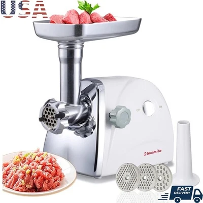 Picadora de Carne Eléctrica 250W Potente Motor 3 Platos de Acero Inoxidable Cocina Hogar Foto 1 de 4