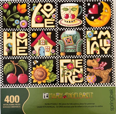 NEW Springbok Mary Engelbreit 400 Pc Family Puzzle Sealed 2004 LOVE Home FRIENDS - Image 1 of 4